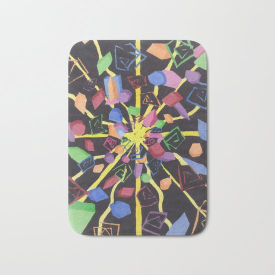 On edge #3 #watercolor #art #decor #society6 Bath Mat