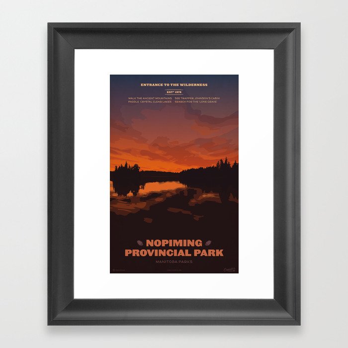 Nopiming Provincial Park Poster Framed Art Print