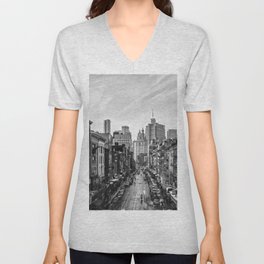 NYC Panoramic #2 V Neck T Shirt