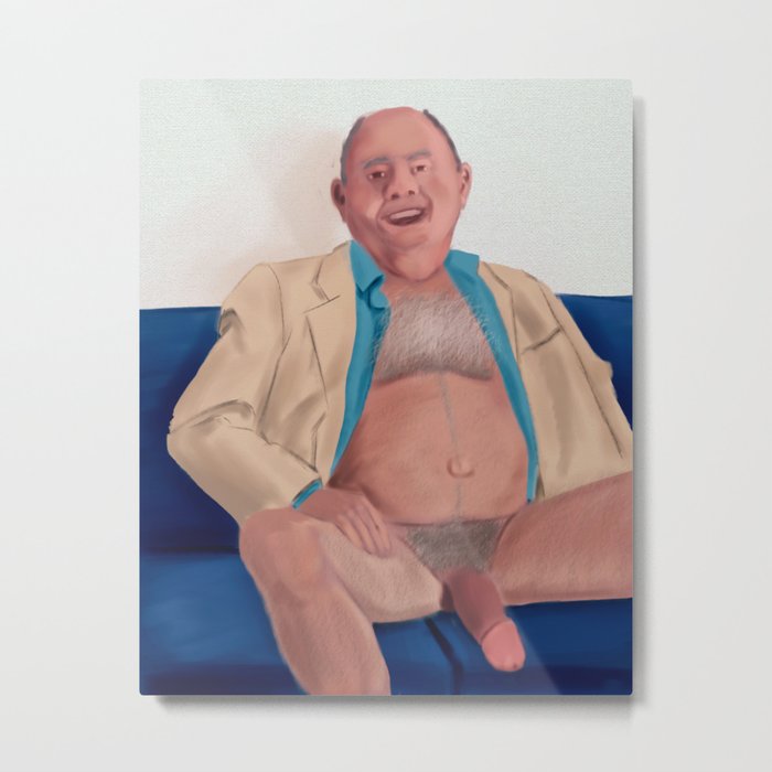 Daddy is tired after Work, but always happy when he sees me. Metal Print