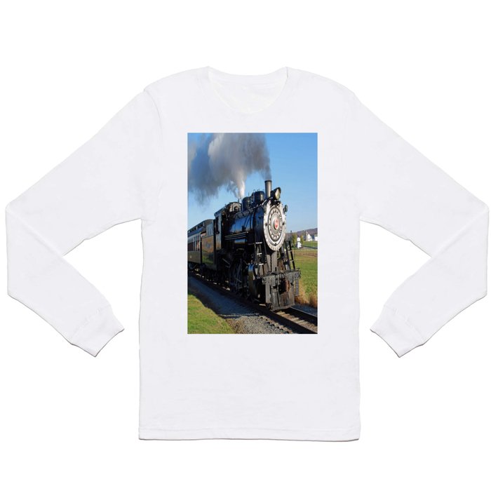 Steam Locomotive Long Sleeve T Shirt