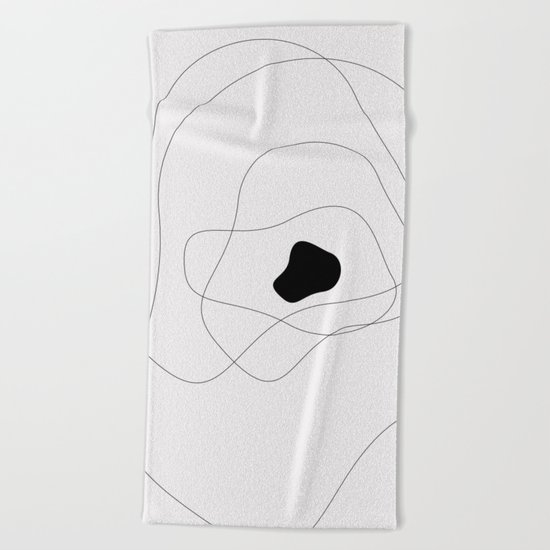 Abstract infinite in grey Beach Towel