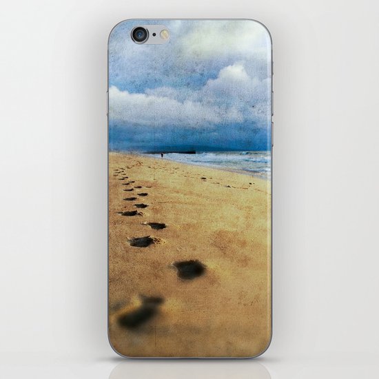 Footprints in the Sand (California Beach) iPhone & iPod Skin