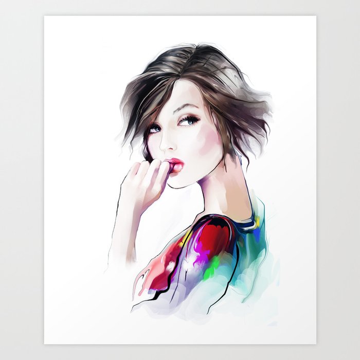 Tragic Girl DTIYS Mini Art Print