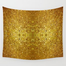 Deep gold glass mosaic Wall Tapestry