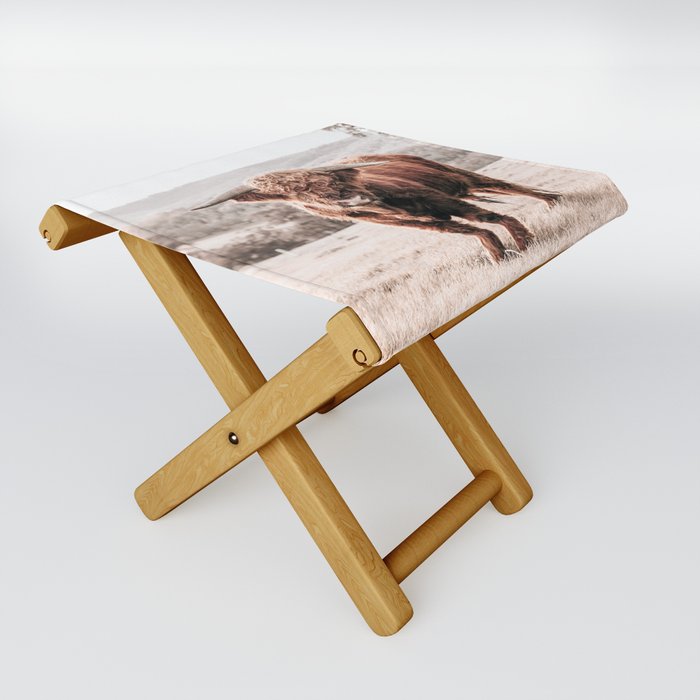 Highland Cow Folding Stool