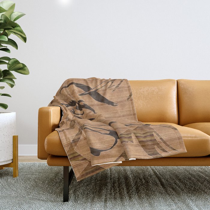 RoyL GIRL in wood, (Roy Lichtenstein.) Throw Blanket