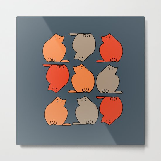 Autumn cat Metal Print