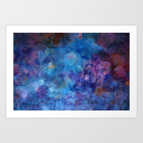 Blue Grotto Abstract Painting Art Print