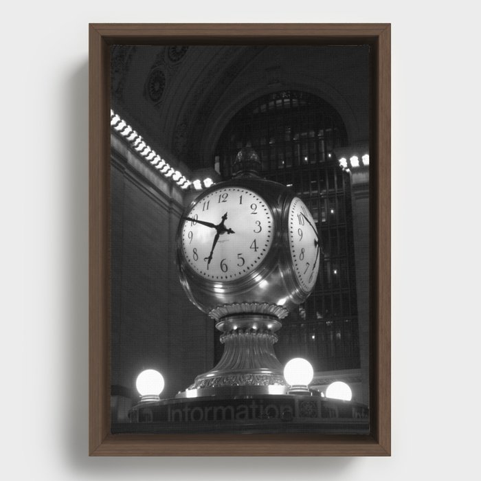 Grand Central Terminal Clock Framed Canvas
