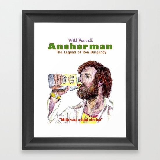 Anchorman: The Legend of Ron Burgundy Framed Art Print