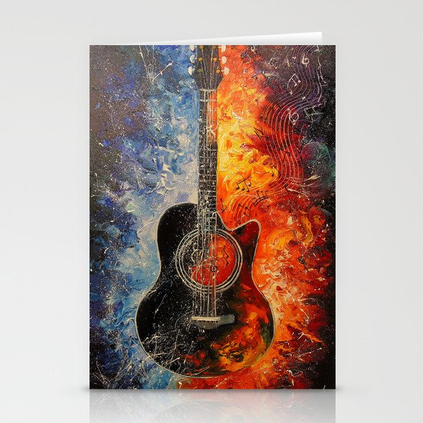 The rhythms of the guitar Stationery Cards