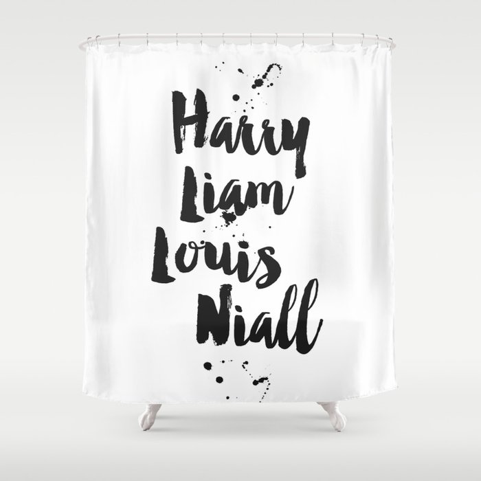 One Direction Band Members Names Harry, One Direction Shower Curtains