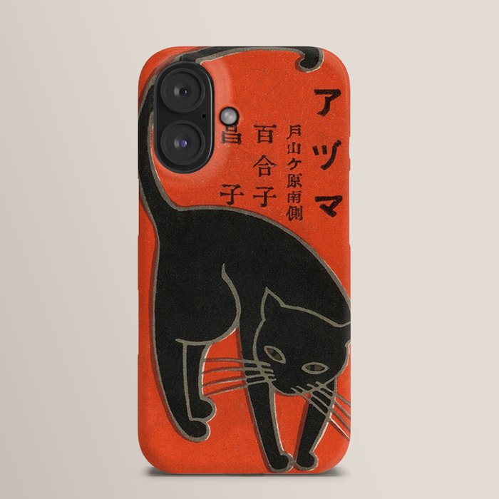 Society6 iPhone5用 Black Cat 猫 ハート ケース Vintage Art Deco Japanese Black Cat iPhone Case by Vintage