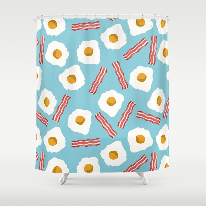 Eggs And Bacon Kids Room Decor Boys And Girls Room Nursery Foodie Breakfast Shower Curtain By Charlottewinter Society6