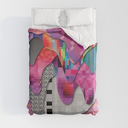 drippy pink Duvet Cover