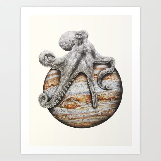 Celestial Cephalopod Art Print