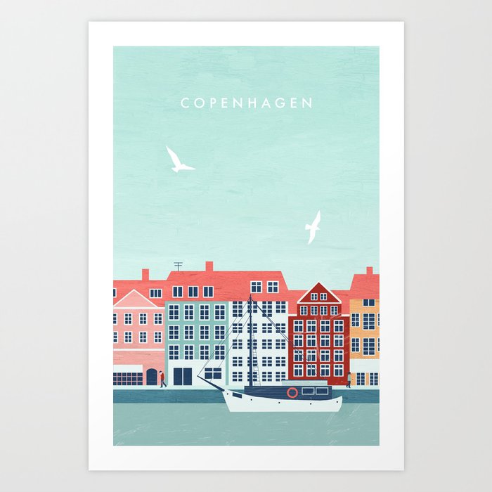 vanter Krage koste Copenhagen Art Print by katinkareinke | Society6