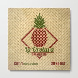 La Orotava Valley pineapple basket Metal Print