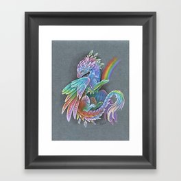 Rainbow dragon Framed Art Print