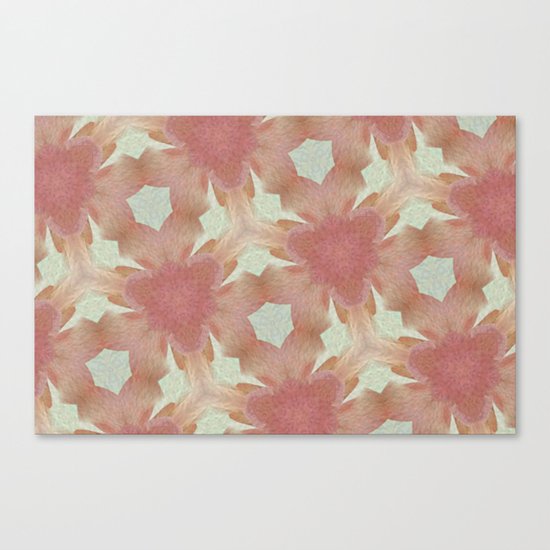 Geometric Floral Design - Pink Canvas Print