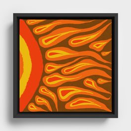 Sun Rays with Spiritual Energy Framed Canvas