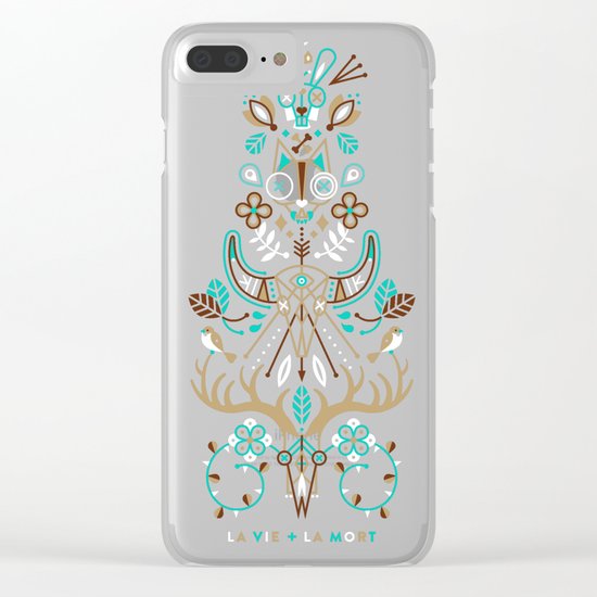 La Vie & La Mort – Navy Clear iPhone Case