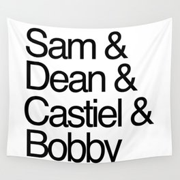Supernatural roll call Wall Tapestry