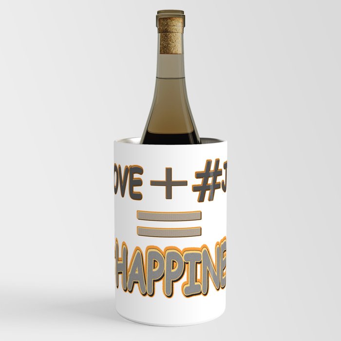 "HAPPINESS EQUATION" Cute Expression Design. Buy Now Wine Chiller