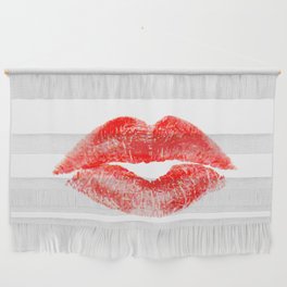 Red lips kisses Wall Hanging