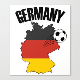 Germany Flag Soccer - German Map Football Canvas Print