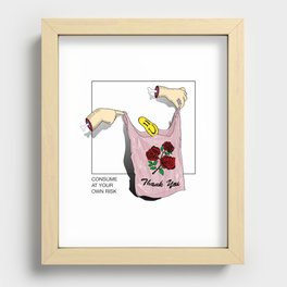 Consume At Your Own Risk Recessed Framed Print