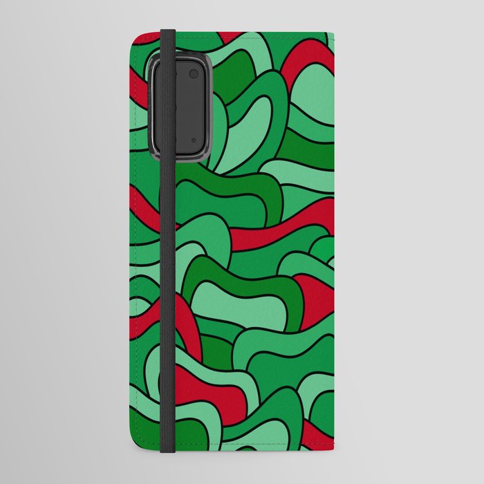 Abstract pattern - green and red. Android Wallet Case