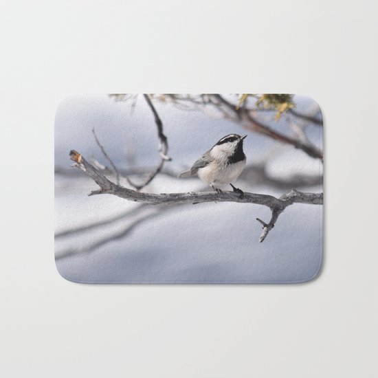 Winter Chickadee Bath Mat
