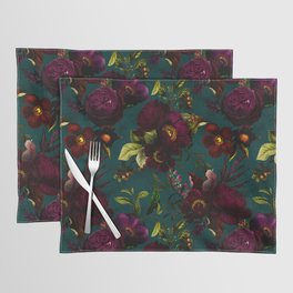 Before Midnight Vintage Flowers Garden Placemat