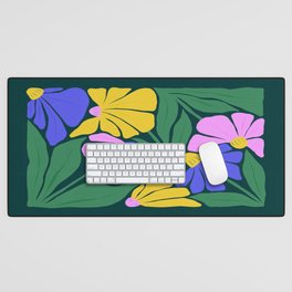 Midnight Summer: Matisse Foliage | Flower Market 001 Desk Mat