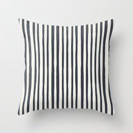 Linear wave_petite_off black Throw Pillow