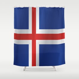 Flag of Iceland Shower Curtain