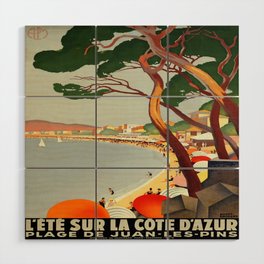 Vintage poster - Cote D'Azur, France Wood Wall Art
