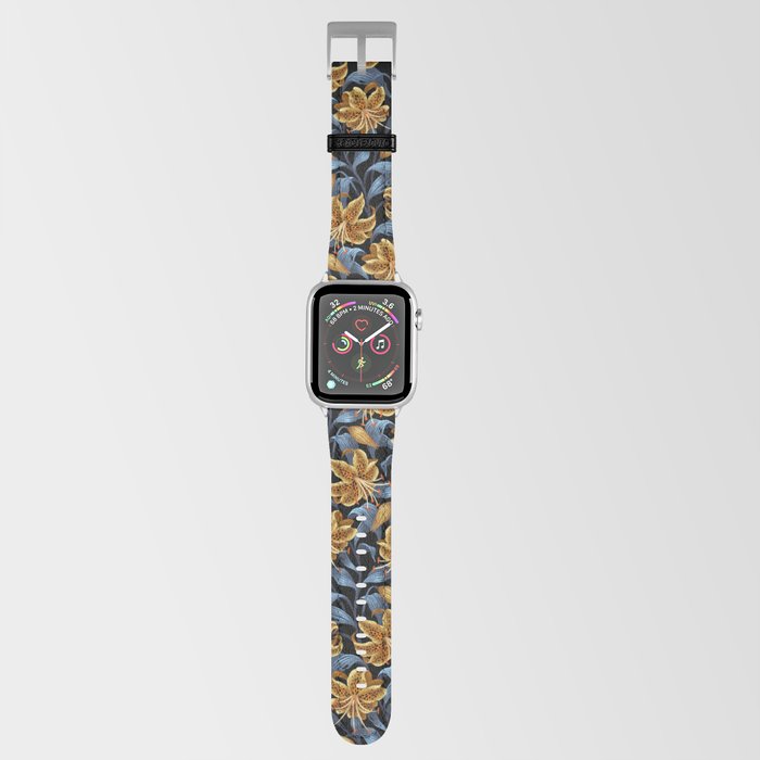 Tiger Lily - Yellow Blue Apple Watch Band