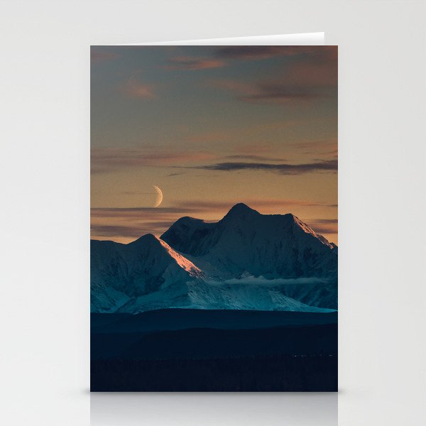 Sunset over the Alaska Range, Delta Junction Stationery Cards