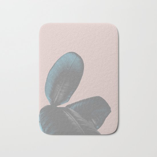 Ficus Elastica #7 #pastel #red #art #society6 Bath Mat