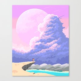 Edge of Love - Pink Sunset Canvas Print