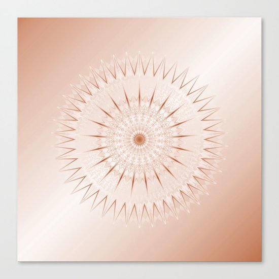Rose Gold Mandala Canvas Print