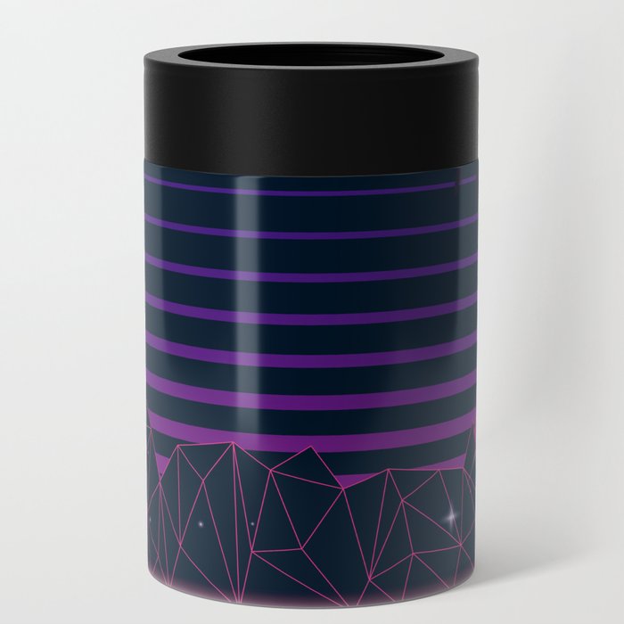 Serene Sunset Vaporwave Aesthetic Can Cooler