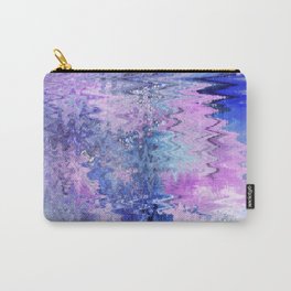 Distorted Surreal Artwork In Pastel Pink And Purple Carry-All Pouch