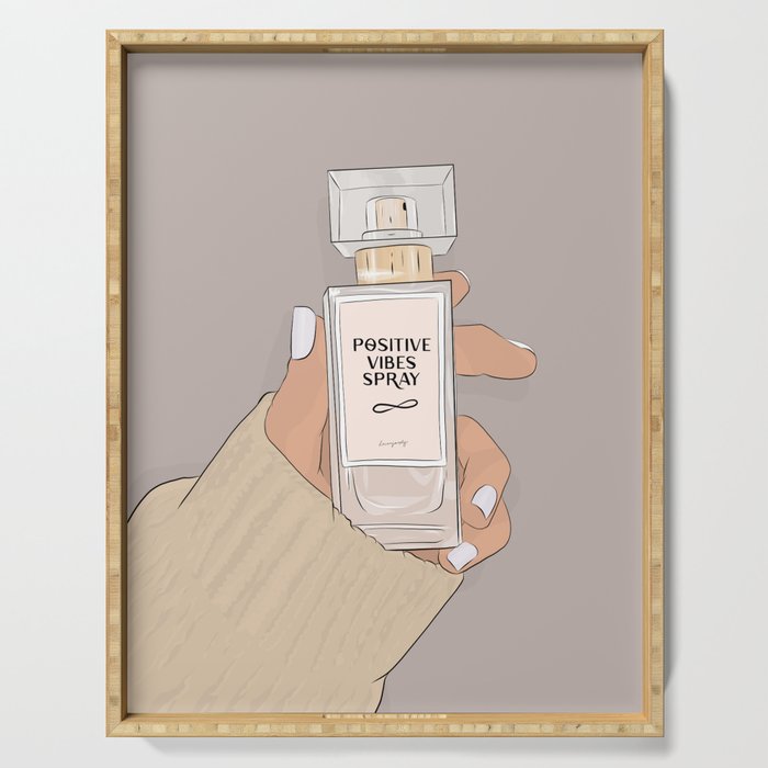 Perfume Fashion Quote Illustration Serving Tray