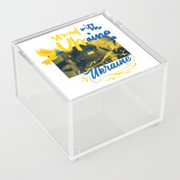 Stand With Ukraine Girl Acrylic Box