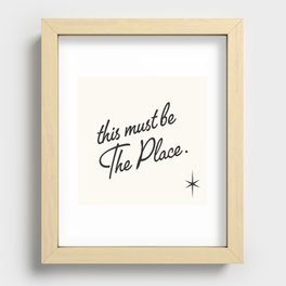 This must be the place Recessed Framed Print