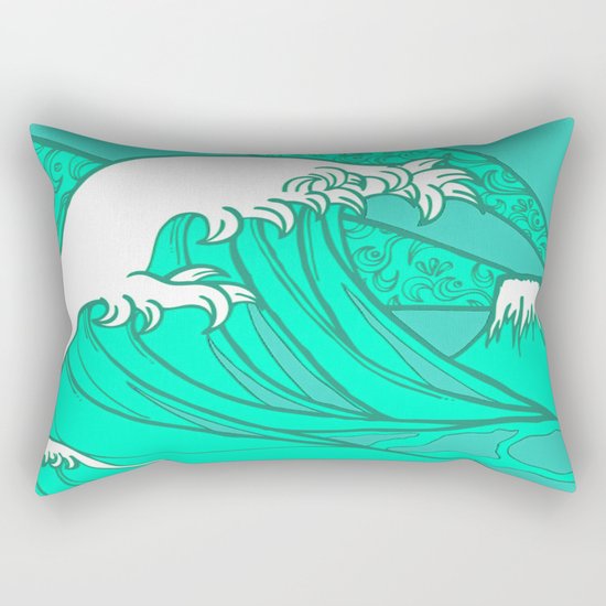 FRESH WAVE AND MOUNTAIN Rectangular Pillow